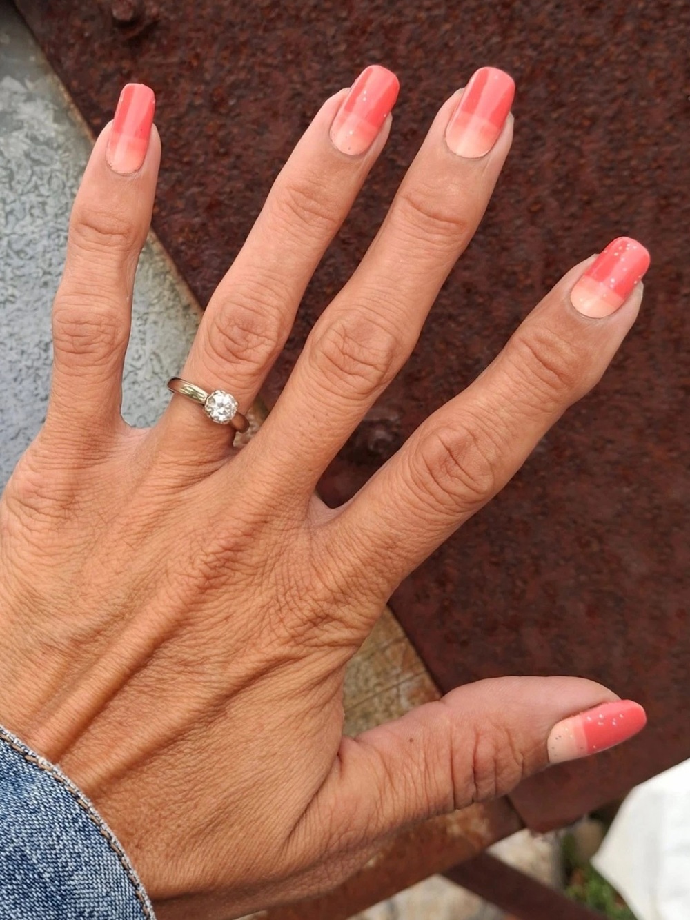 *Retired* Color Street: Coral Couture | Orange Ombré Summer Vacation Glitter - Picture 5 of 11